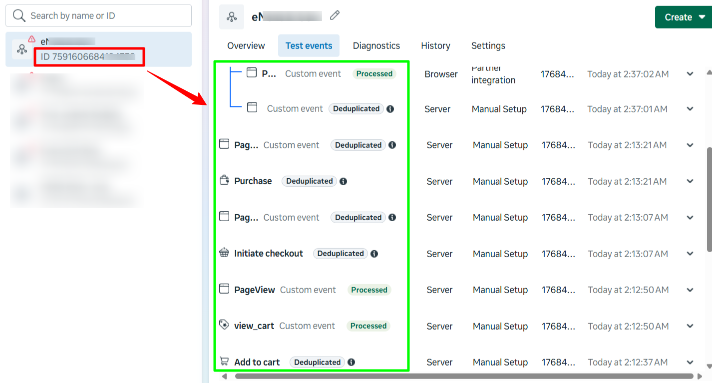 Meta Events Manager server event validation