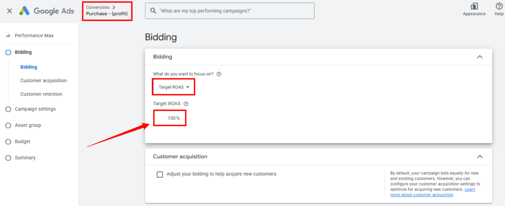 ROAS vs POAS: set up poas in Google Ads